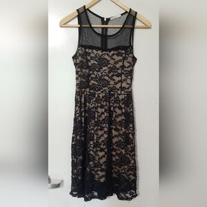 Black lace tank minidress